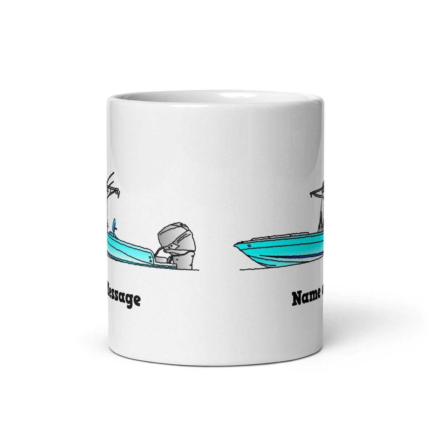 Personalized Blue Power Boat Mug