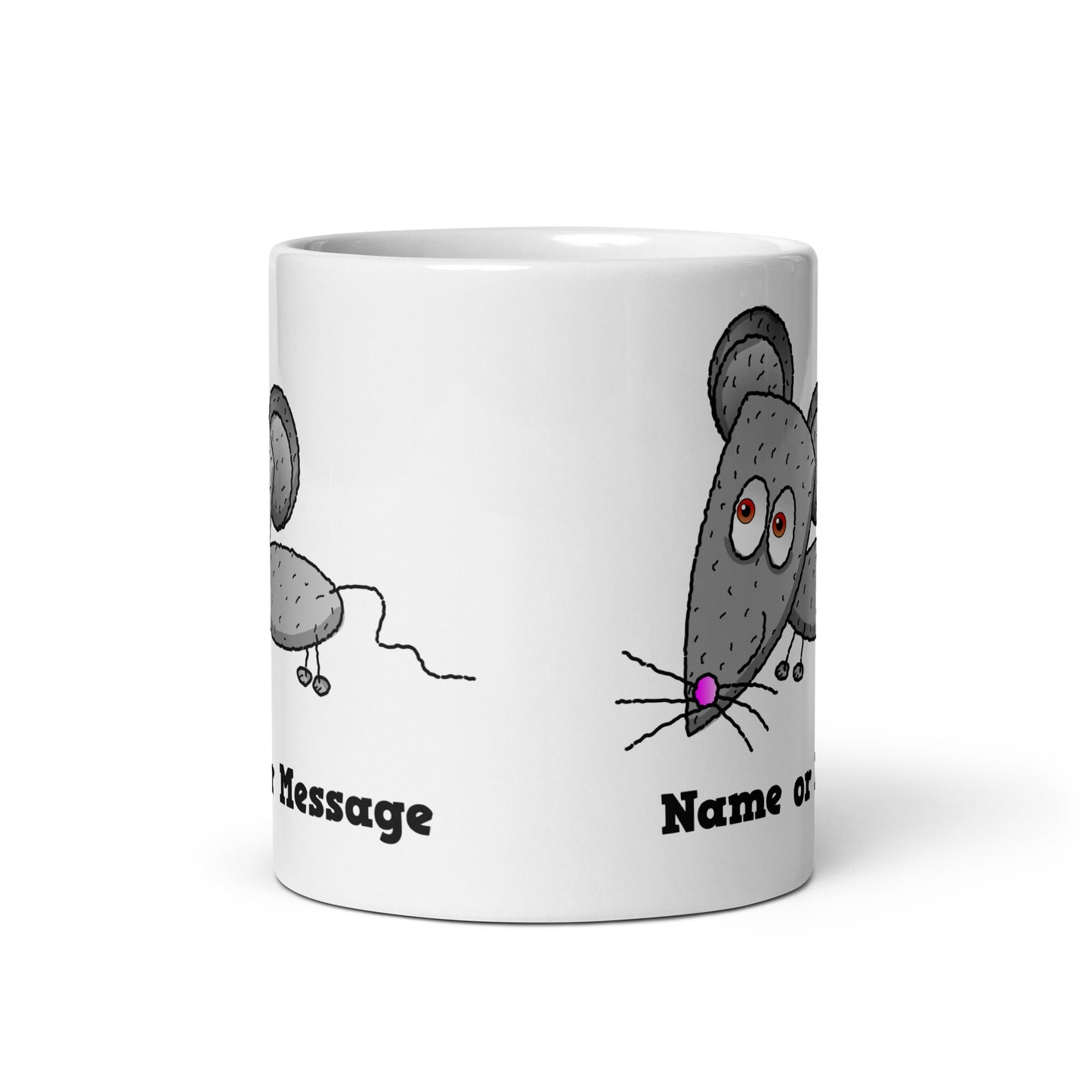 Personalized Grey Mouse Mug