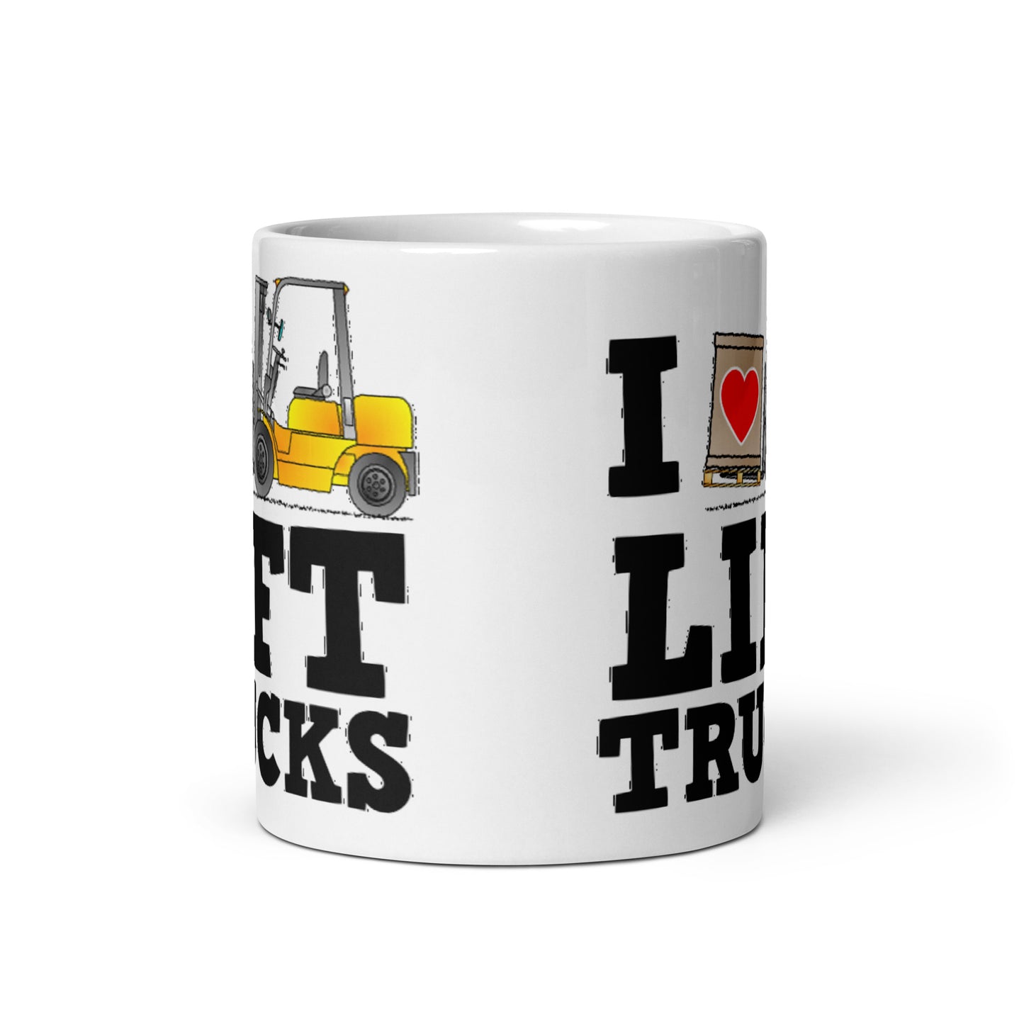 I Heart Lift Trucks Valentines Day Mug