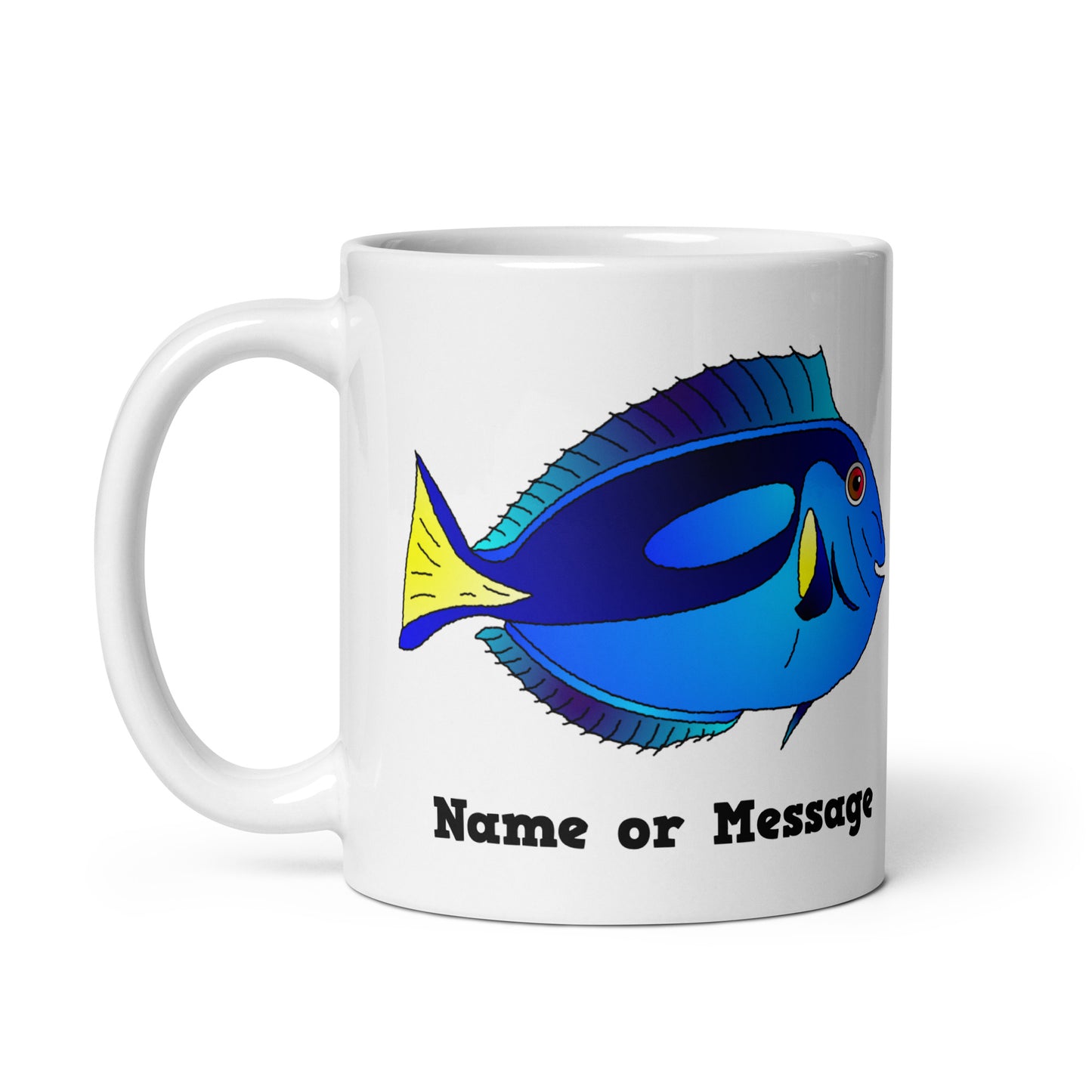 Personalized Blue Fish Mug