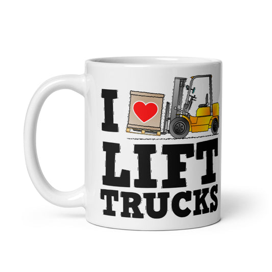 I Heart Lift Trucks Valentines Day Mug