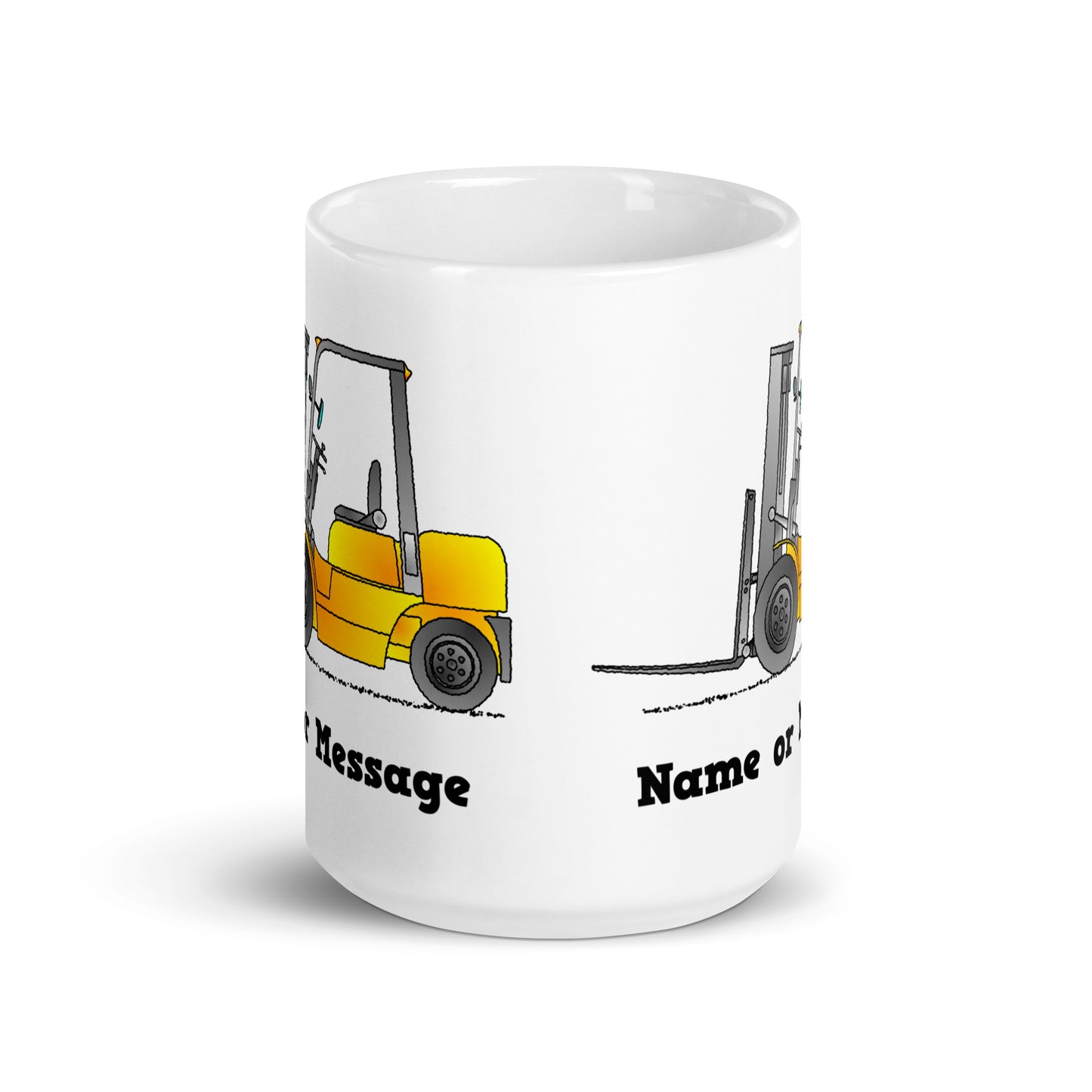 Personalized Yellow Forklift Mug