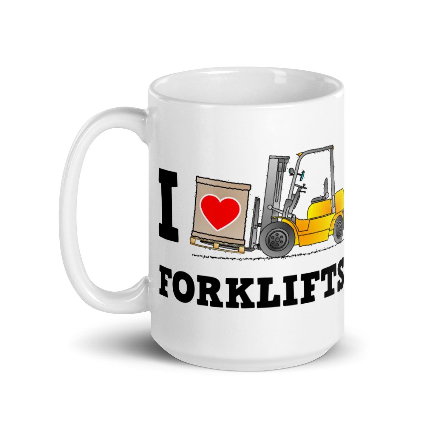I Love Forklifts Valentines Day Mug