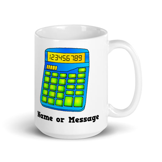 Personalized Teacher Mug - Custom Name Calculator Mug