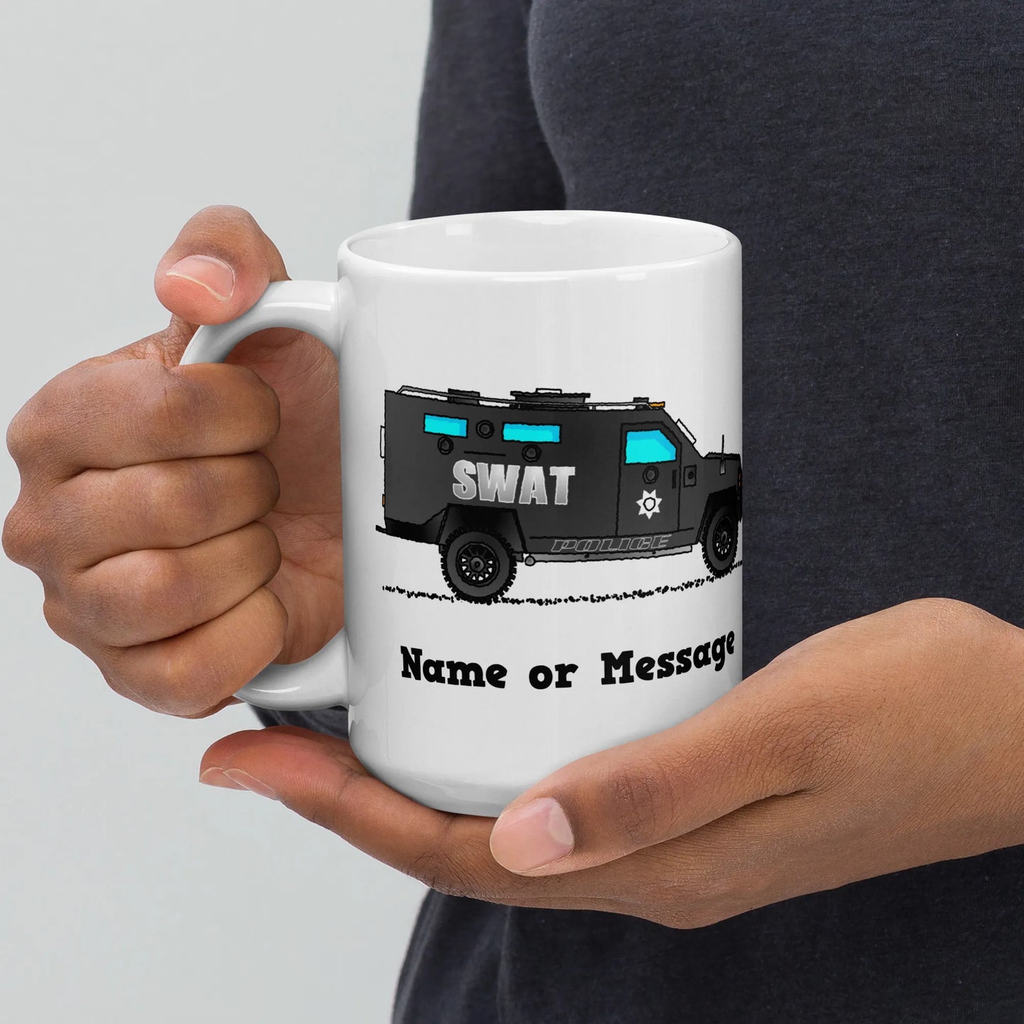 Police SWAT Truck Mug, Personalized M056