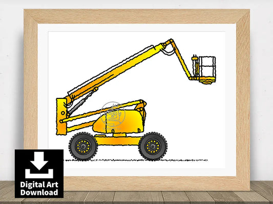 Yellow Boom Lift E022