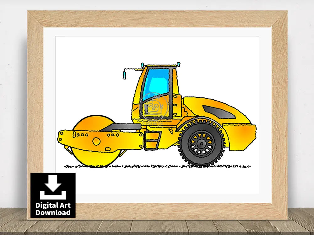 Yellow Compactor Roller E019