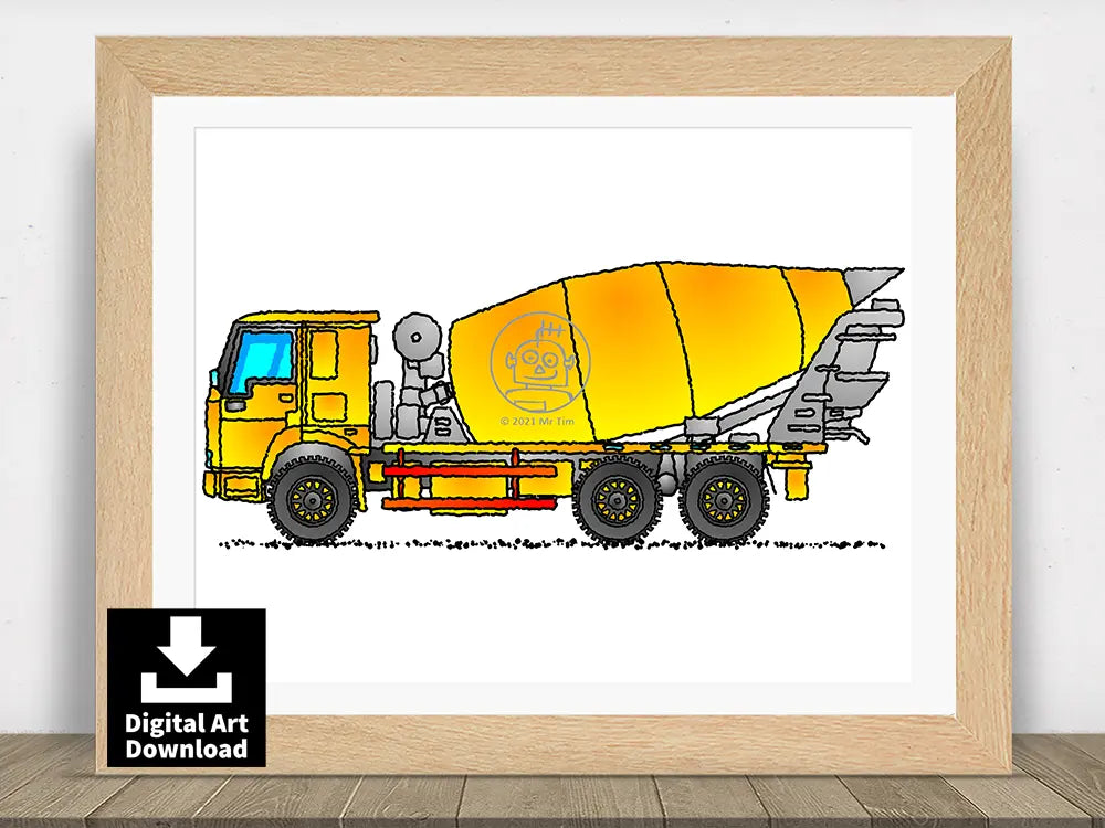 Yellow Concrete Mixer Truck E018