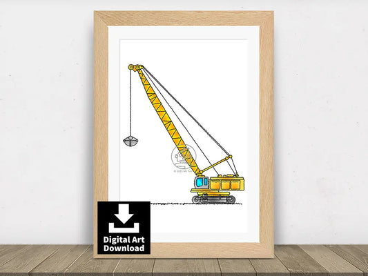 Construction Crane with Scoop E017