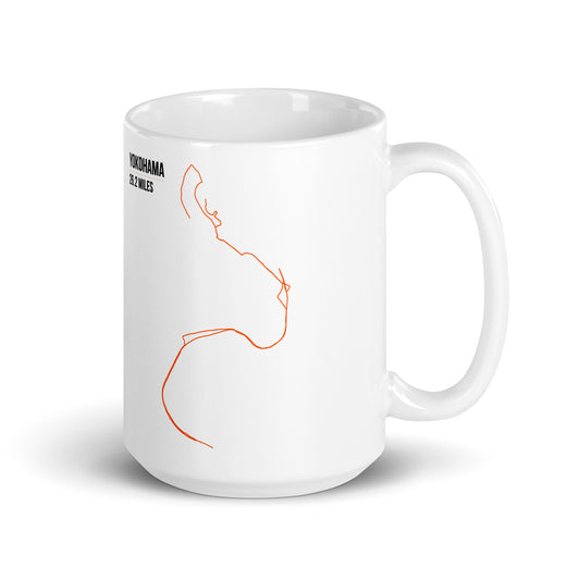 Yokohama 26.2 Miles – Running Route Coffee Mug