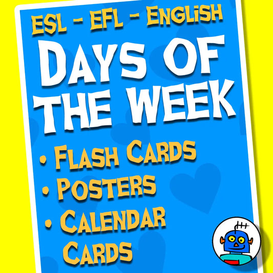 English Days of the Week Bundle | Flash Cards, Song, Classroom Posters, Calendar Cards | Digital Download