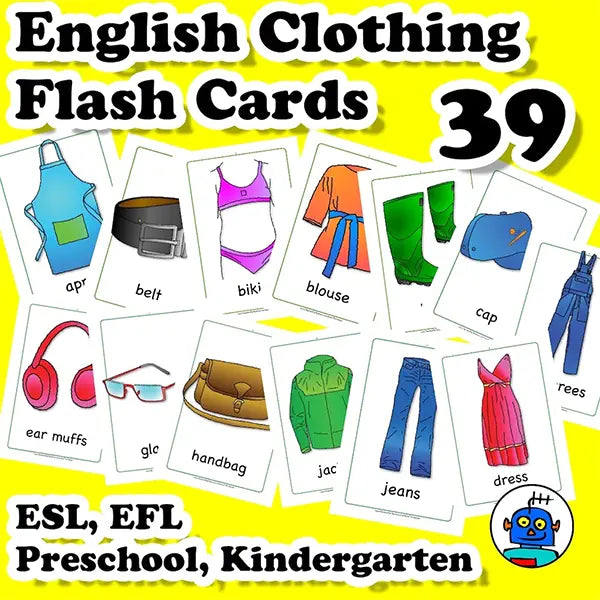 English Flash Cards Bundle, Digital Download, ESL EFL, International School