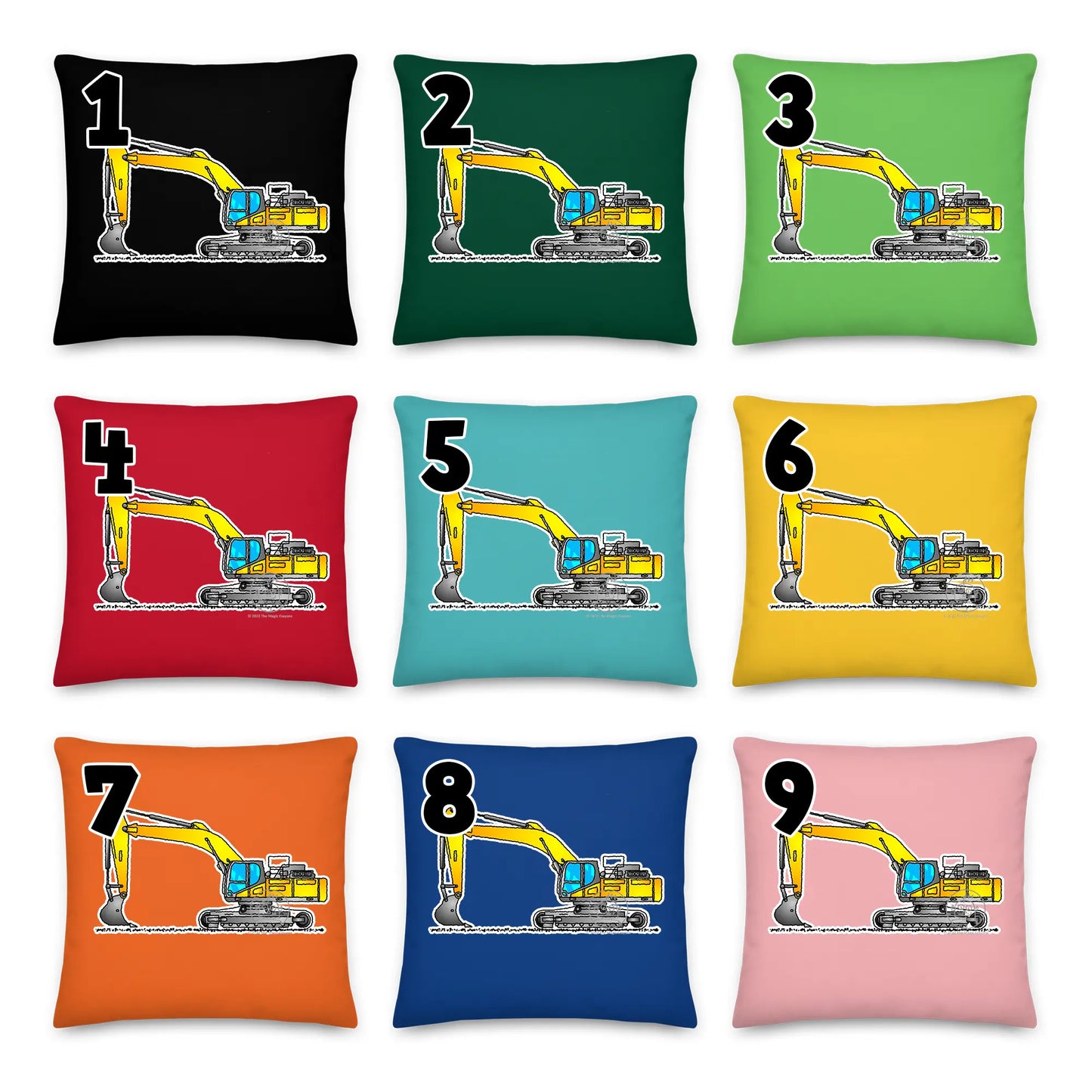 Excavator Pillow Cushion P001