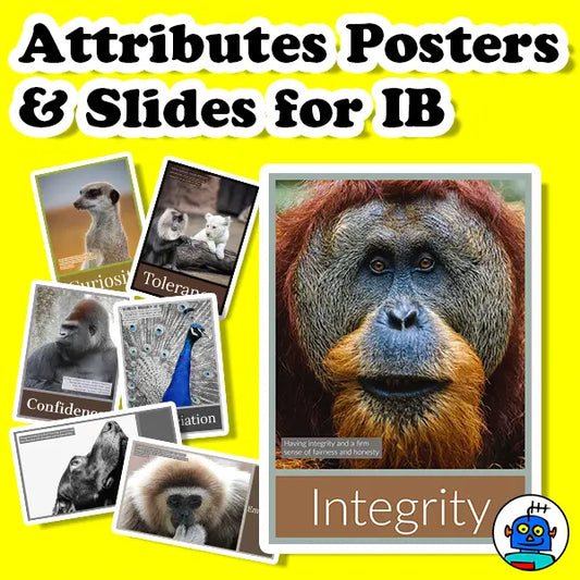 IB Learner Attributes, Animals Theme. Digital Download.