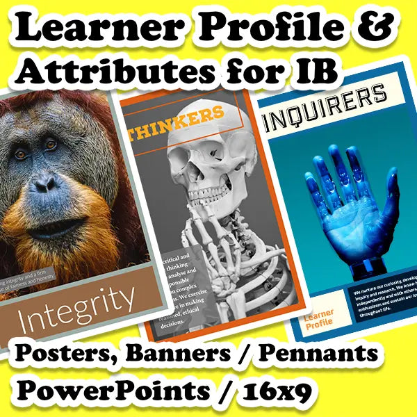 IB Learner Profile, IB Attributes Posters and Slides Bundle | Digital Download