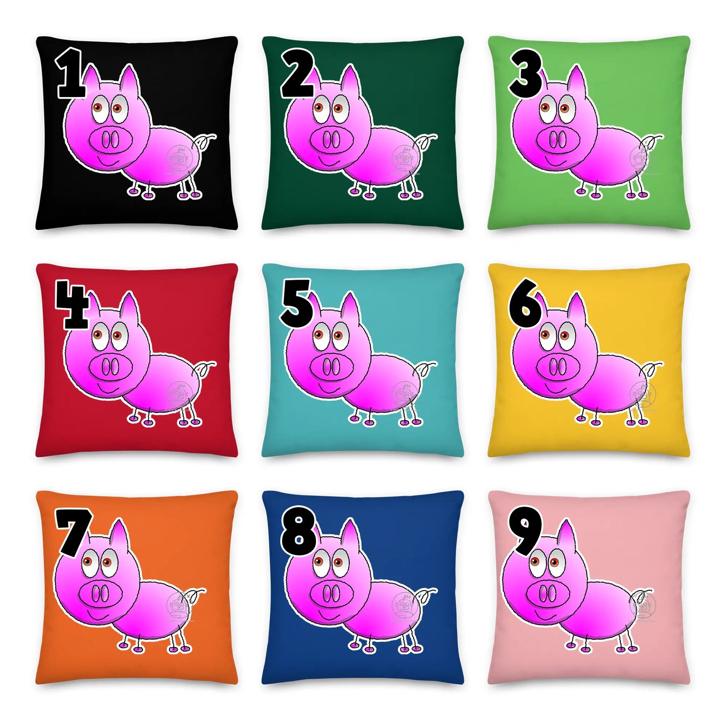 Pink Piglet Pillow Cushion, Personalized P006
