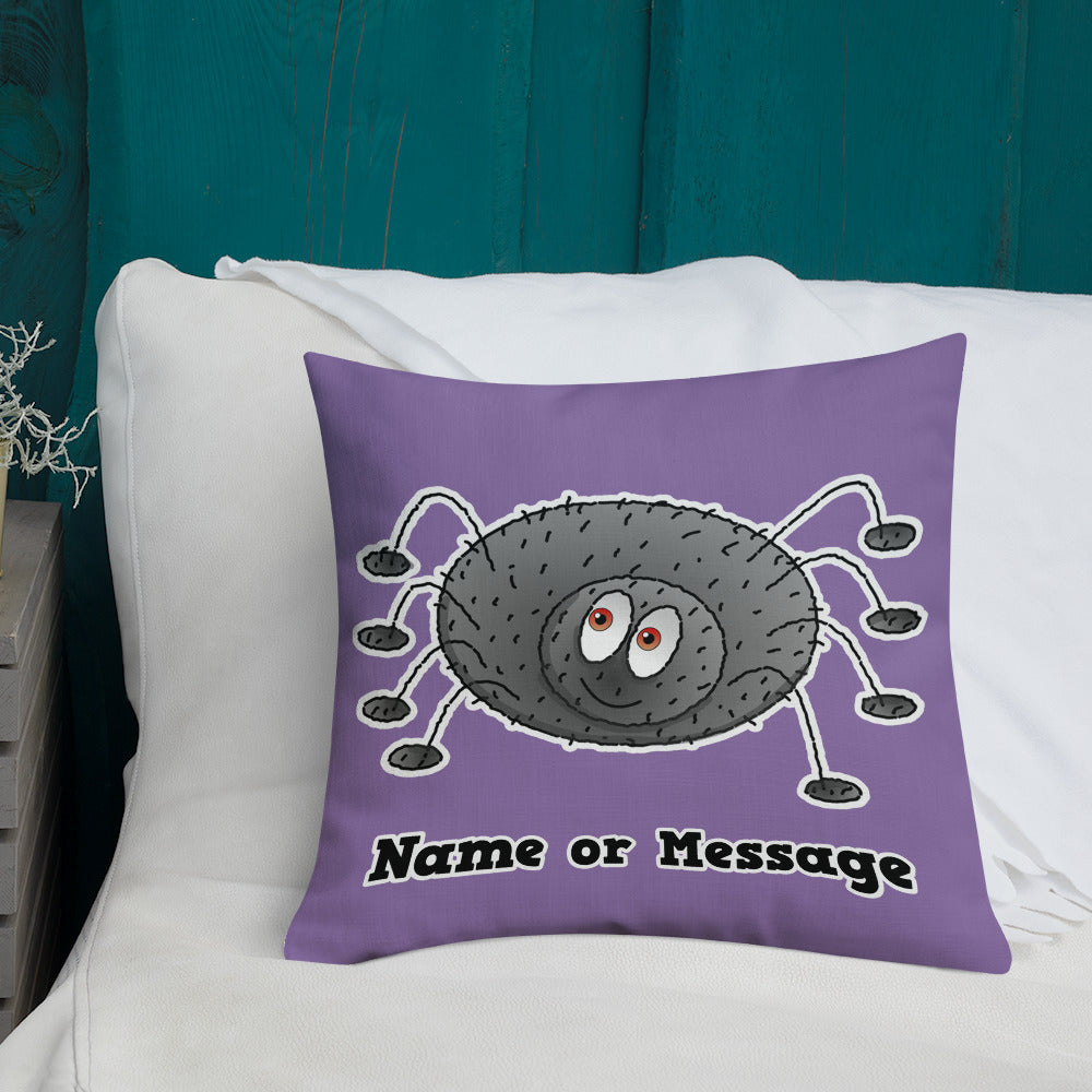 Purple Spider Pillow Cushion, Personalized P005