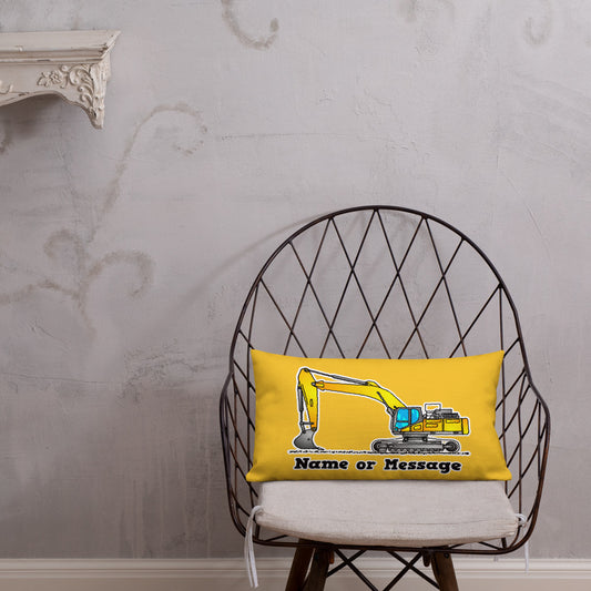 Excavator Pillow Cushion