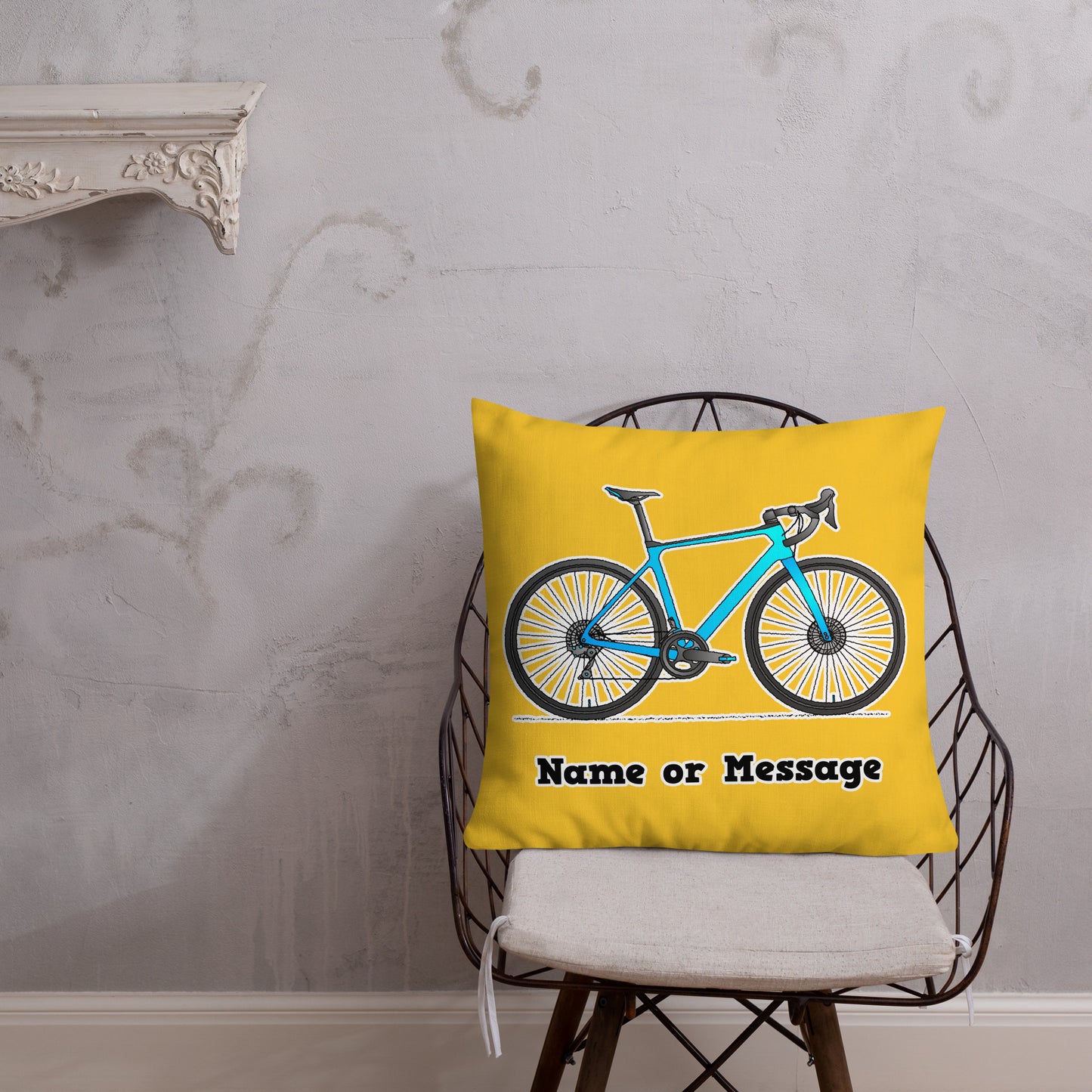 Bicycle Pillow Cushion, Personalized P004