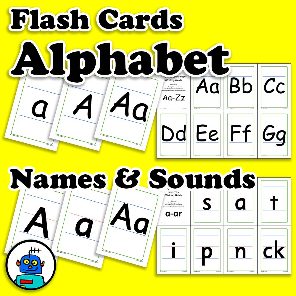 English Alphabet Phonics Flash Cards | 16 Sets | Digital Download