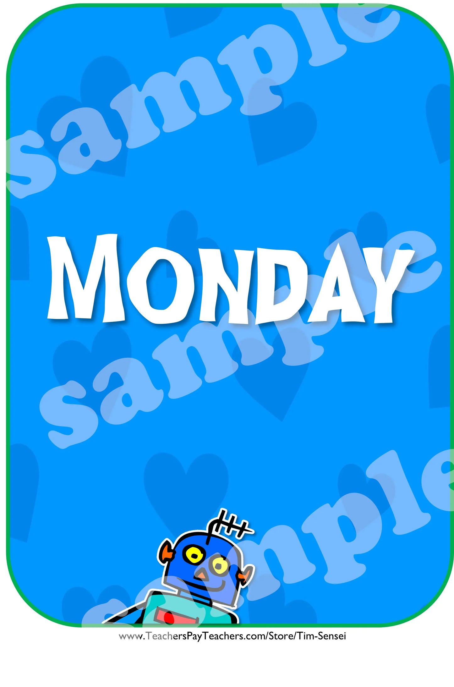 Days of the Week Teaching Pack – Song, Flash Cards, Classroom Posters, Calendar Cards (Digital Download)