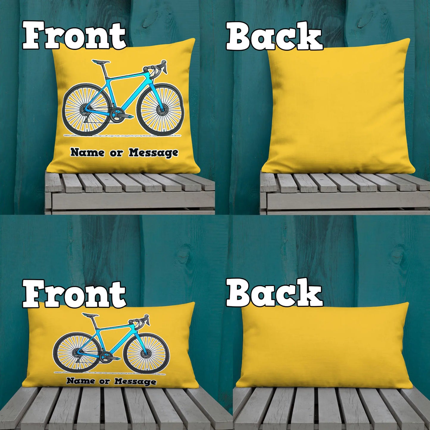 Bicycle Pillow Cushion, Personalized P004