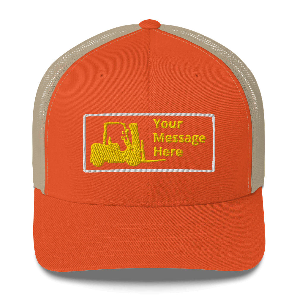 Forklift Truck Truckers Cap, Personalized C028