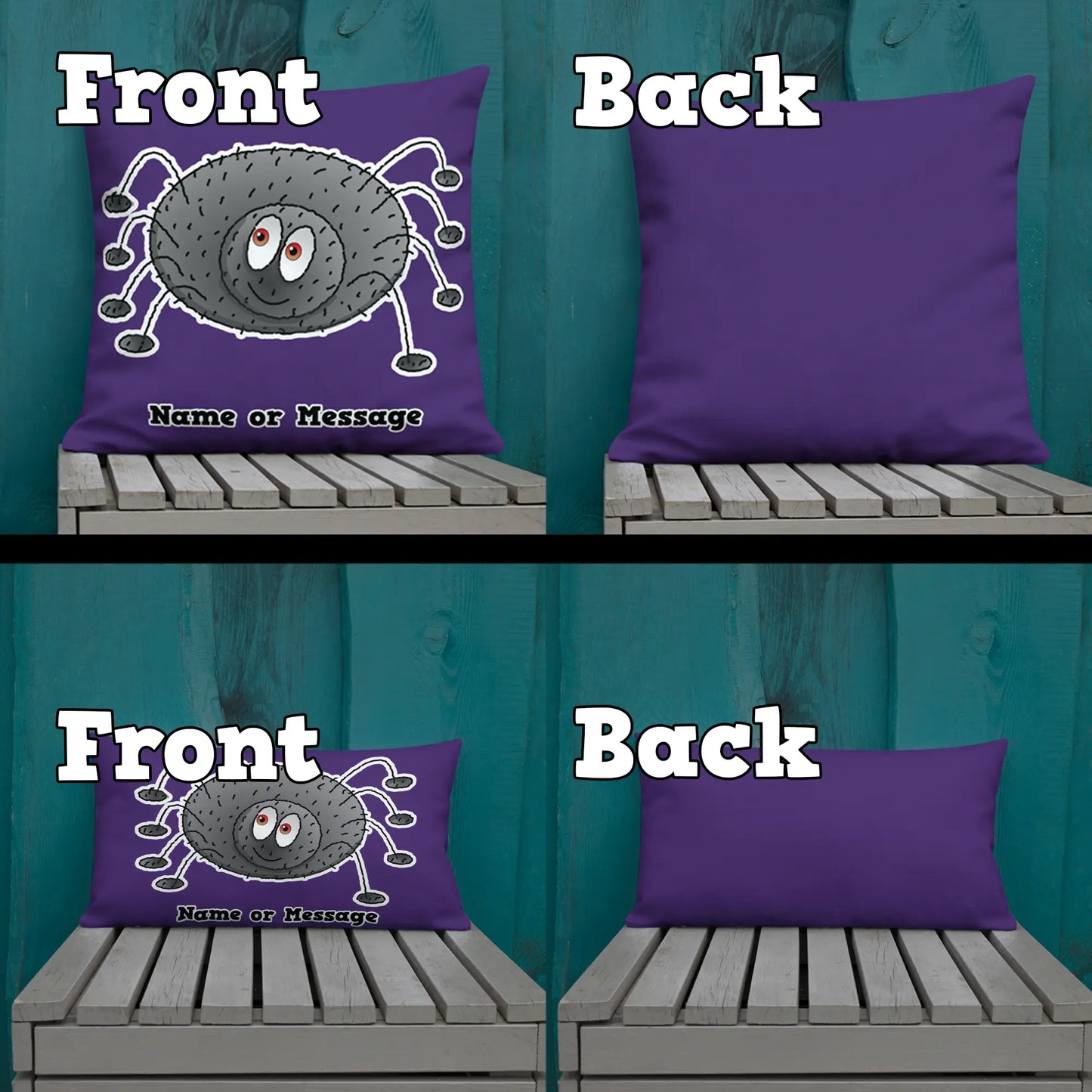 Purple Spider Pillow Cushion, Personalized P005