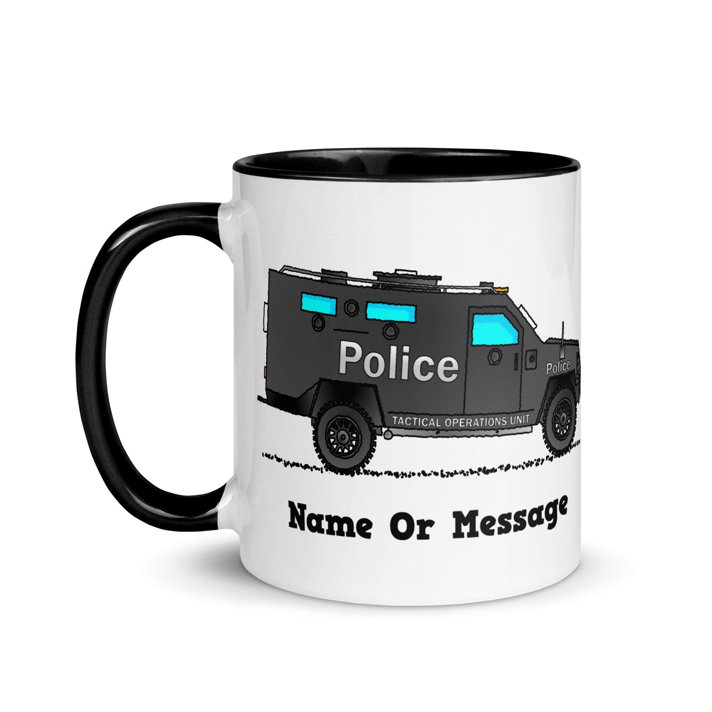 Tactical Operations Unit Mug. Custom Police Vehicle. Personalized TOU Cup M072