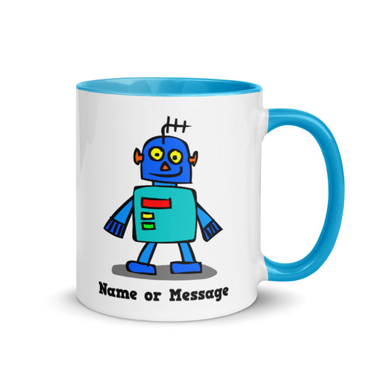 The Magic Crayons Robots Mug, Personalized M035