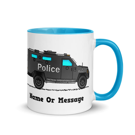 Tactical Operations Unit Mug. Custom Police Vehicle. Personalized TOU Cup M072