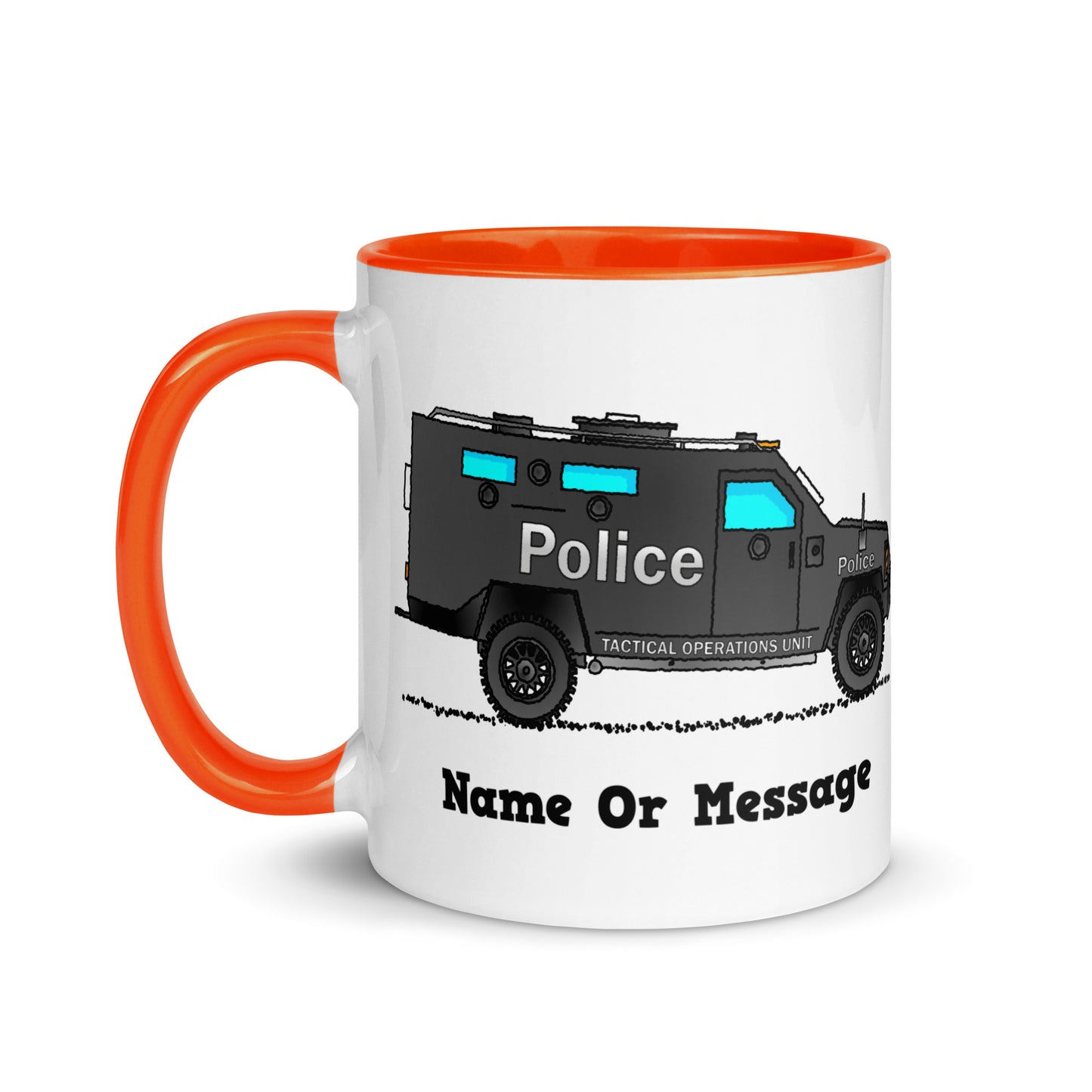 Tactical Operations Unit Mug. Custom Police Vehicle. Personalized TOU Cup M072