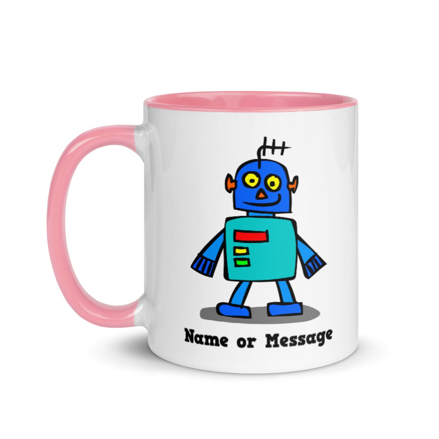 Personalized, The Magic Crayons Robots Mug, 6 Colors