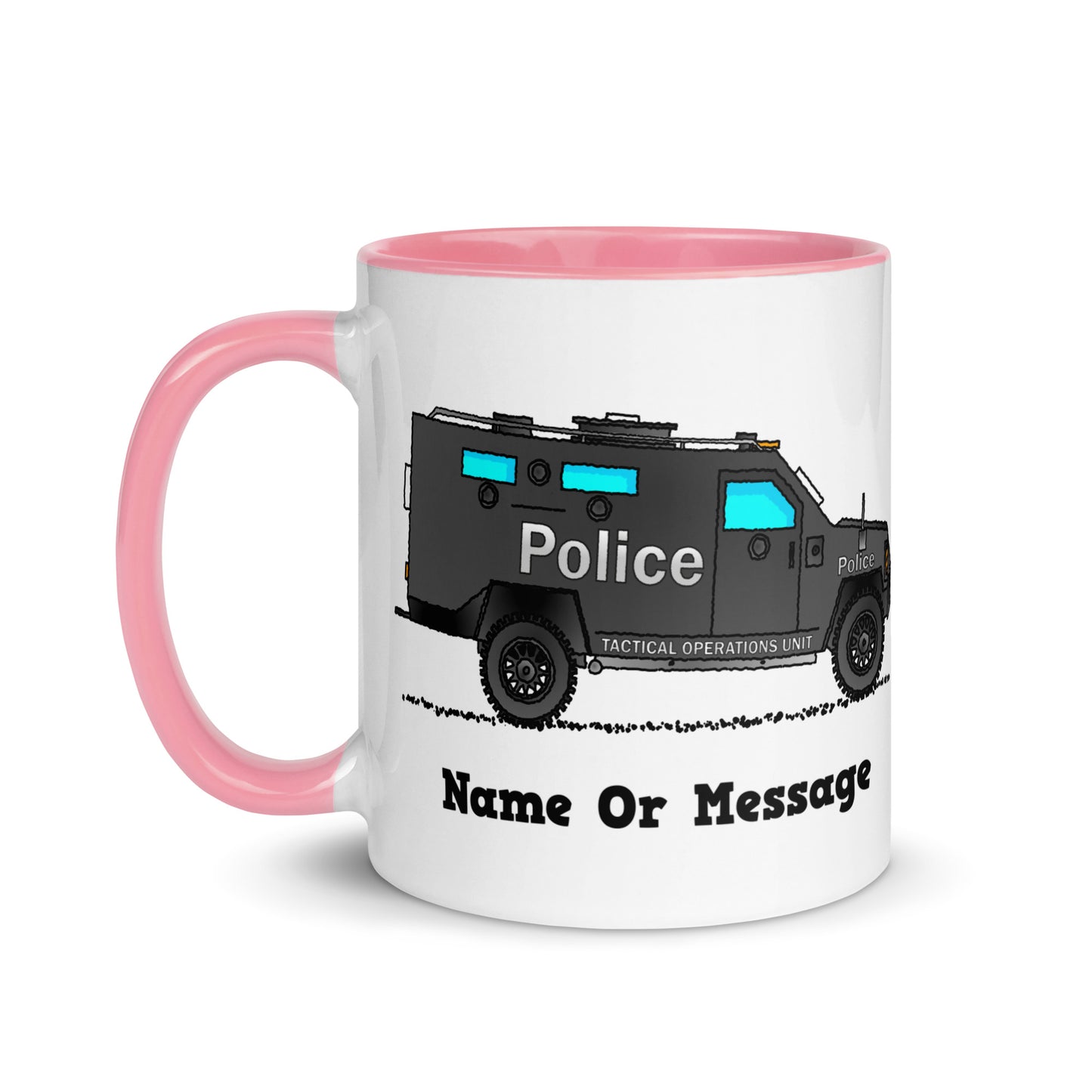 Tactical Operations Unit Mug. Custom Police Vehicle. Personalized TOU Cup M072