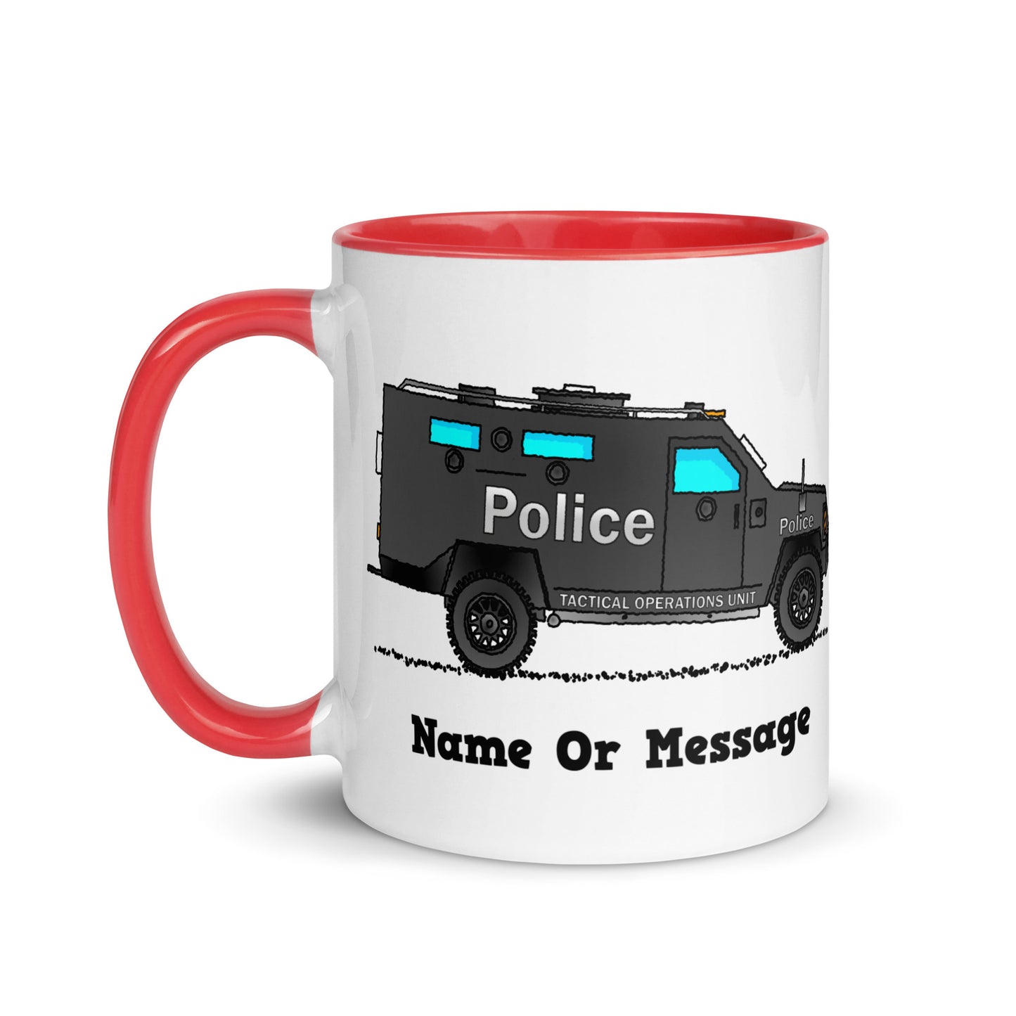 Tactical Operations Unit Mug. Custom Police Vehicle. Personalized TOU Cup M072