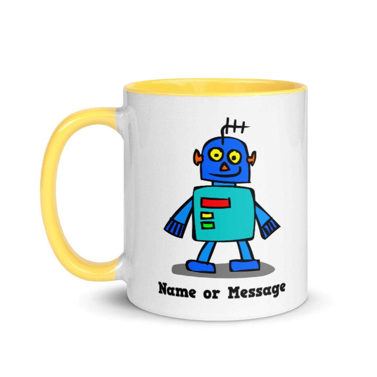 Personalized, The Magic Crayons Robots Mug, 6 Colors