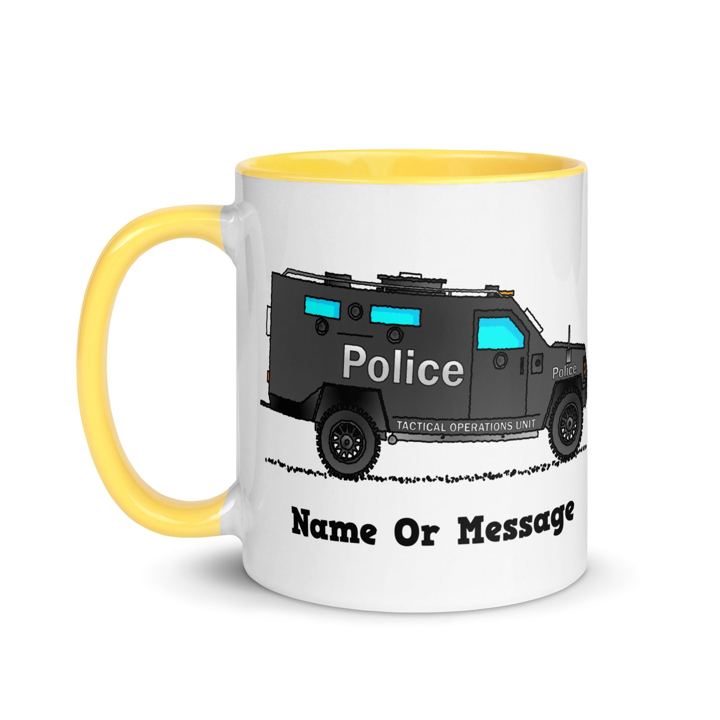 Tactical Operations Unit Mug. Custom Police Vehicle. Personalized TOU Cup M072