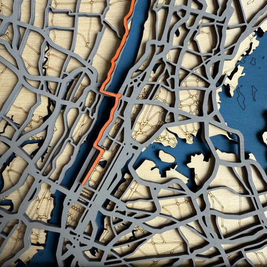 Best Buddies New York Wood Map