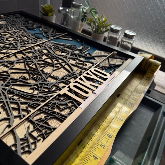 Custom A2 Tokyo City Map | Imperial Palace to Haneda Airport