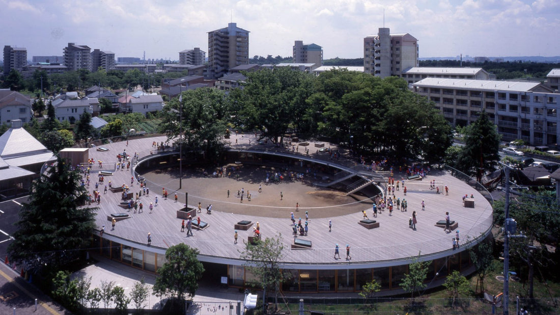 Japanese Montessori style kindergarten designed by architect Takaharu Tezuka