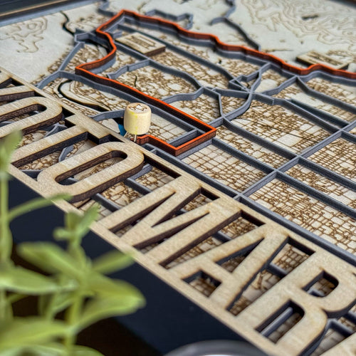 Kyoto Marathon Route Map – Capturing the Course in Wood