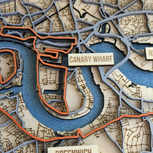 Turning the London Marathon Route into Handcrafted Wooden Art