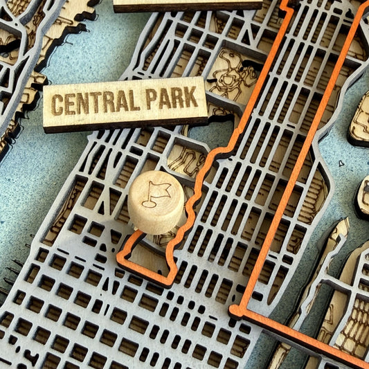 From Five Boroughs to One Finish Line: Mapping the New York City Marathon in Wood