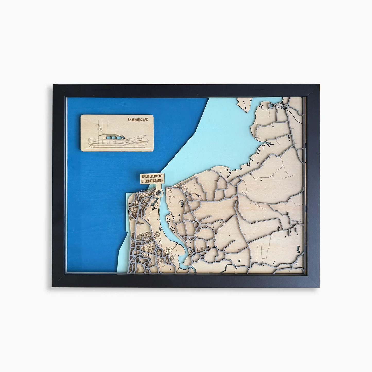 Fleetwood Lifeboat Station Map – Wooden Coastal Art