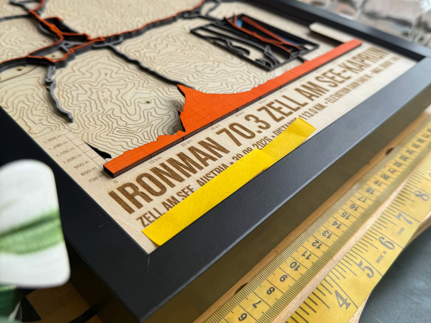 IRONMAN 70.3 Zell am See Custom Wooden Map