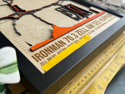 IRONMAN 70.3 Zell am See Custom Wooden Map