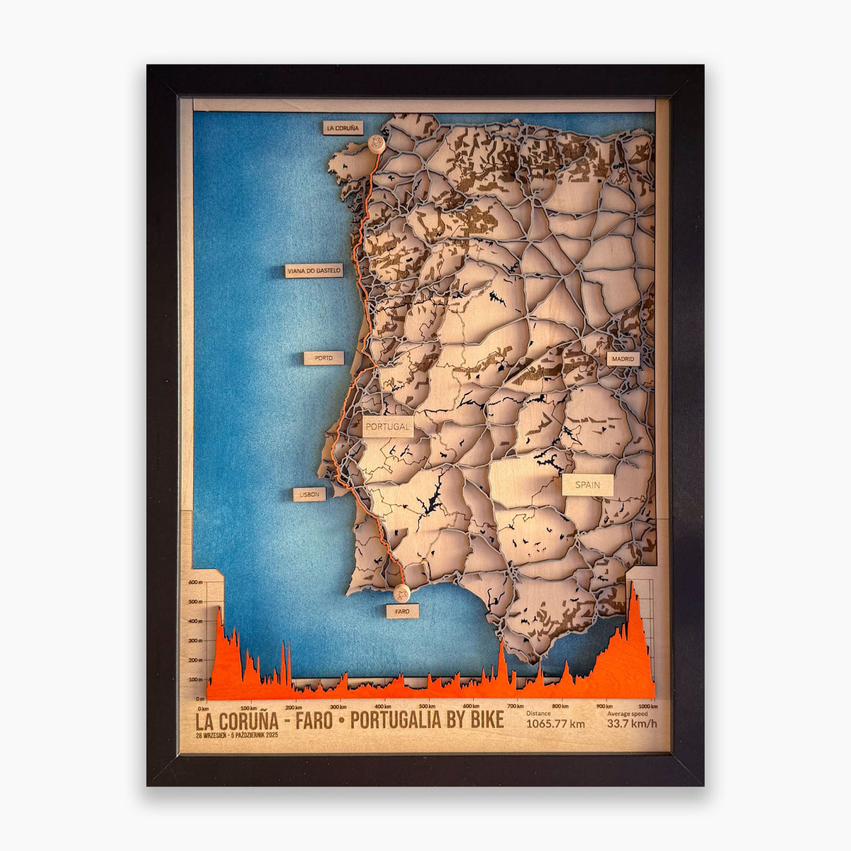 Custom Cycling Route Map