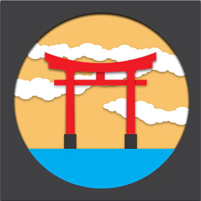 Floating Torii Gate – Japanese Wood Wall Art