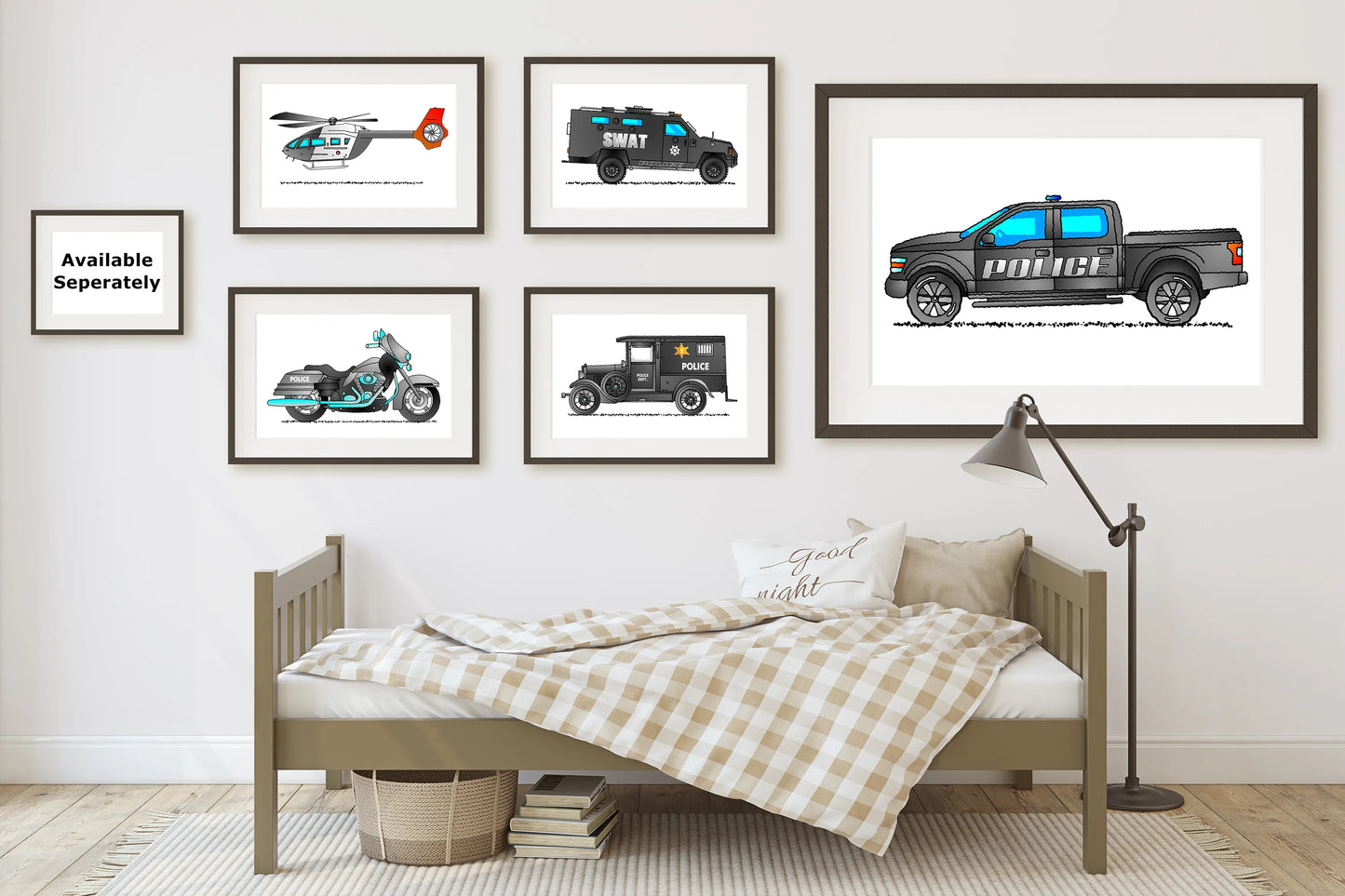 SWAT Truck Print. Police Car Illustration. Home Decor Digital Art E108