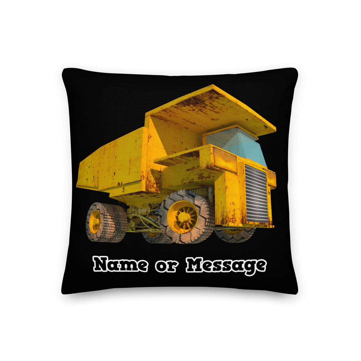 Dump Truck Pillow Cushion, Personalized P021
